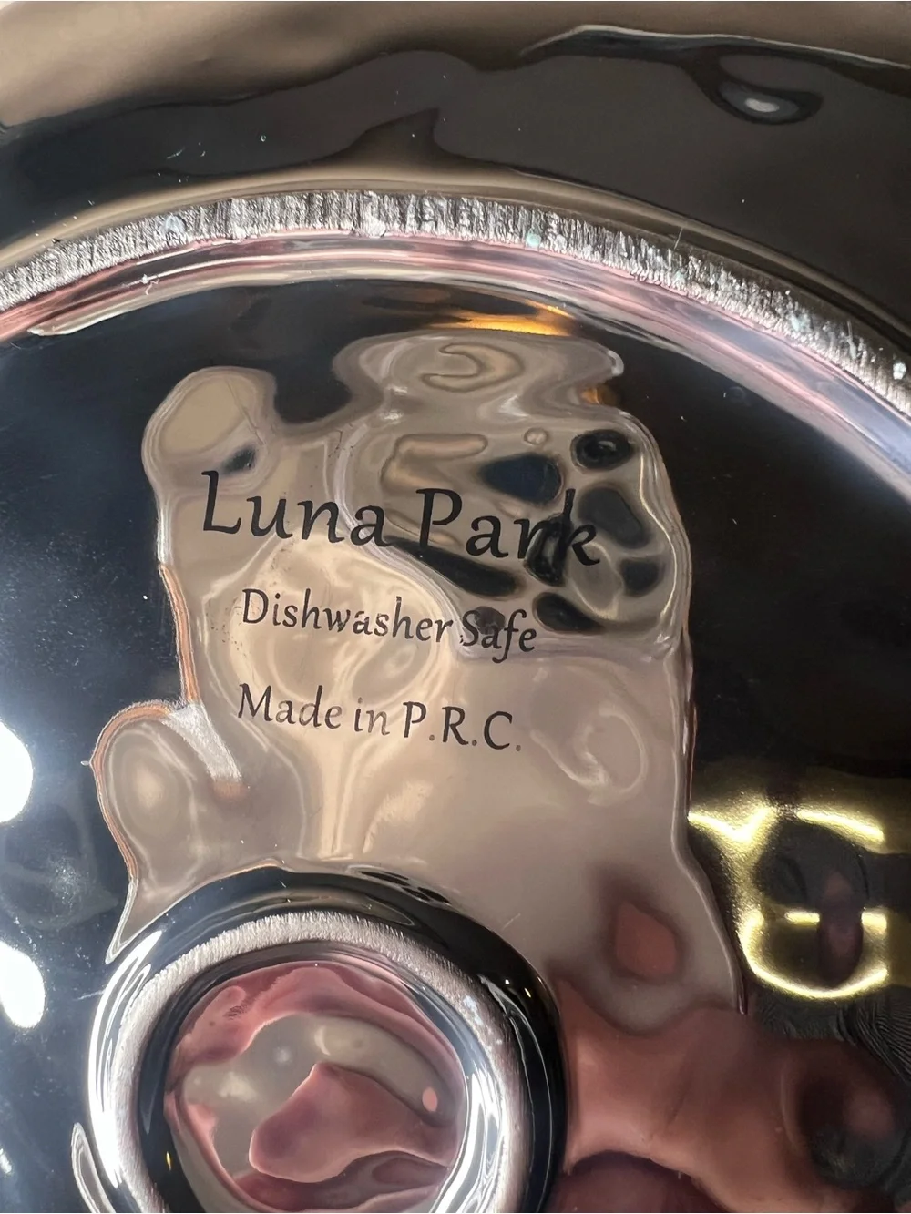 Metallic Silver Accent Plate, Luna Park, Multiple Available